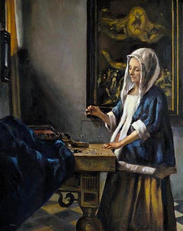Italiaanse school (XX) - La donna con la bilancia – da