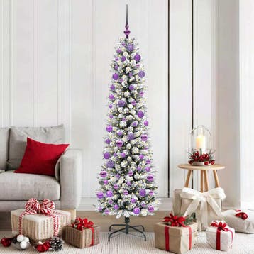 vidaXL Kunstkerstboom Wit 180 cm PVC en Metaal en Plastic, Verzenden, Nieuw