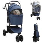 vidaXL Opvouwbare Huisdierenwagen Blauw 78 x 54 x 101 cm, Verzenden, Nieuw