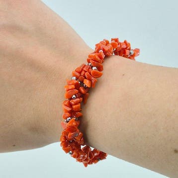 Koraal - Zilver - Armband - CORALLO MEDITERRANEO