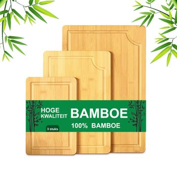 Bamboe Snijplanken Set 3-delig – Luxe En Duurzaam, Nieuw