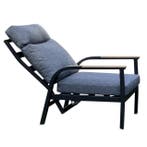 Kota lounge tuinstoel verstelbaar antraciet aluminium, Tuin en Terras, Tuinstoelen, Ophalen of Verzenden, Nieuw, Aluminium