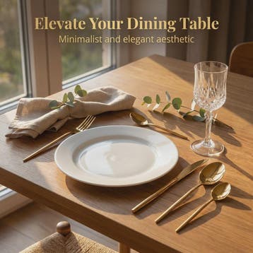 Gouden Bestekset 24 Delig - Luxe Stainless Steel Tafelbestek, Verzenden, Nieuw