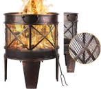 58x45cm Vuurmand antiek roestlook BBQ tuinhaard vonkbesch., Tuin en Terras, Vuurkorven, Verzenden, Nieuw