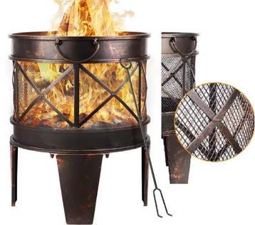 58x45cm Vuurmand antiek roestlook BBQ tuinhaard vonkbesch., Verzenden, Nieuw