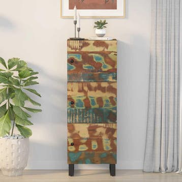 vidaXL buffetkast met 3 deuren 40x33x110 cm gerecycled hout, Minder dan 50 cm, Verzenden, 100 tot 150 cm, Nieuw