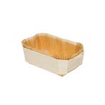 Bakvorm Hout Rechthoek 17,5x11x6cm + Bakpapier (per stuk), Verzenden, Nieuw