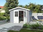 Outdoor Life Blokhut Norah Platinum Grey-Wit 275 x 380 cm, Tuin en Terras, Nieuw