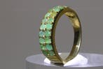 Smaragd ring - Hoogte: 21.7 mm - Breedte: 21 mm- 2.9 g - (1)