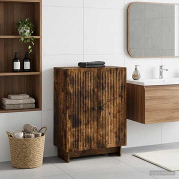 vidaXL Badkamer Opbergkast EDE Gerookt eiken 59,5 x 31 x 80, Verzenden, Nieuw