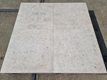 Veiling - 28,8 M2 Keramische Tegel Calestruzzo Beige 60x60x2, Tuin en Terras, Nieuw