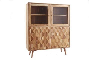 Massief houten dressoir MYSTIC LIVING 140cm naturel acacia, Ophalen of Verzenden, Nieuw