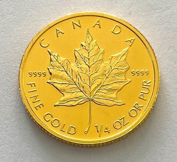 Canada. 10 Dollars 2014 - Maple Leaf - 1/4 oz Gold
