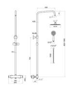 Regendouche inclusief thermostaat kraan, Nieuw, Rvs, Douche