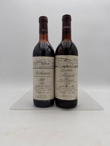 Ceretto, Barbaresco Asili 1978 & Brunate 1974 - Barbaresco,, Nieuw