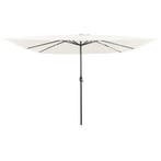 vidaXL Tuinparasol Zand 295 x 295 x 245 cm Polyester en, Verzenden, Nieuw, 2 tot 3 meter