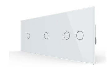 Livolo Touch Lichtknop Wit Glas | Luxe Schakelaar 1+1+2 |, Ophalen of Verzenden, Nieuw, Schakelaar
