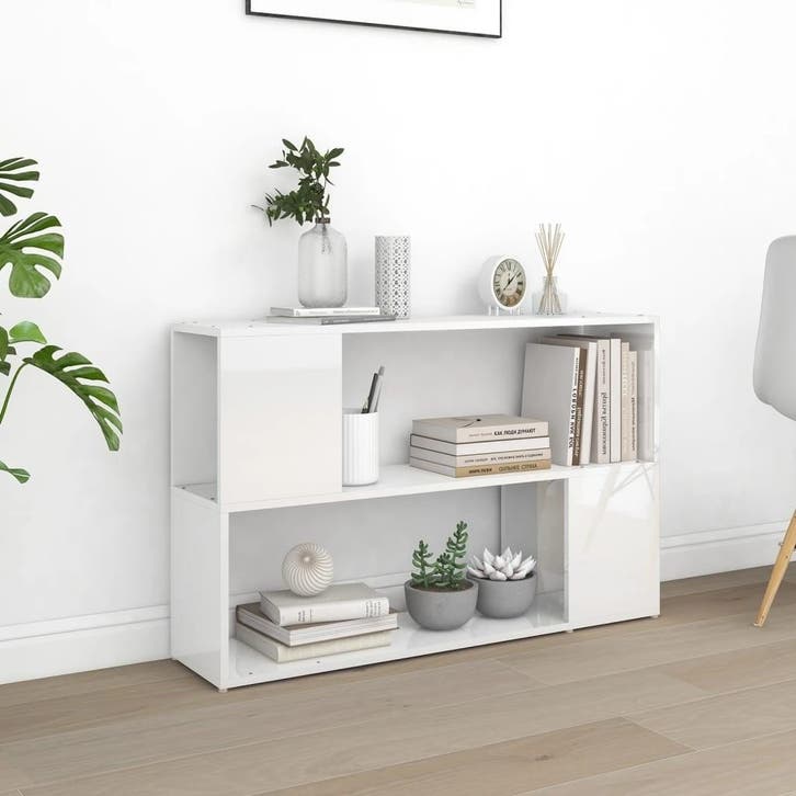 Boekenkast Hoogglans Wit 100cm | Retourdeal 57% Korting, Huis en Inrichting, Kasten | Boekenkasten, Minder dan 25 cm, Met plank(en)