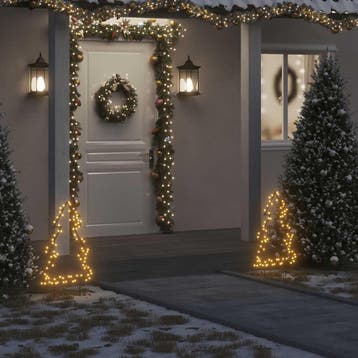 vidaXL Kerstverlichting kerstboom met grondpinnen 80 LEDs, Verzenden, Nieuw