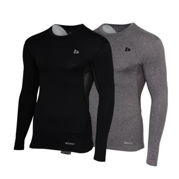 Donnay Donnay Heren - 2-Pack - Baselayer Shirt Lange Mouw  -, Verzenden, Nieuw
