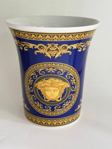 Rosenthal - Gianni Versace - Vaas - Medusa VASE 18 cm blauw