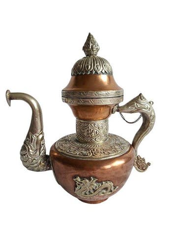 Theepot - Tibet (Himalaya-regio) - Koper, zilverkleurig