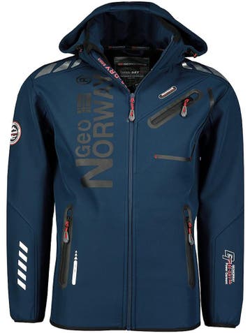 Geographical Norway Softshell Jas Heren Blauw/Zwart Royaute, Verzenden, Nieuw, Blauw