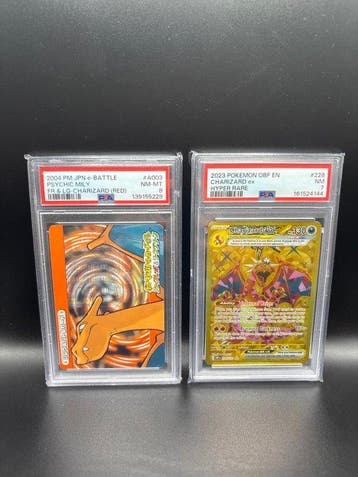 Pokémon - 2 Graded card Charizard E-battle card & Secret, Nieuw