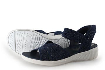 Skechers Sleehakken in maat 40 Blauw, Skechers, Zo goed als nieuw, Schoenen met hoge hakken, Verzenden