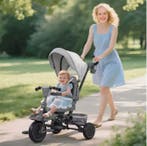 6-in-1 Kinderdriewieler Meegroeifiets met Duwstang, Fietsen en Brommers, Fietsen | Driewielers, Verzenden, Nieuw