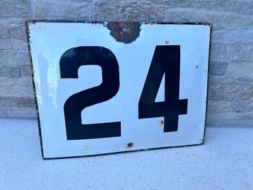 Geëmailleerd huisnummer - Emaille bord - IJzer