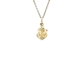 Gouden hanger geloof, hoop en liefde 14 karaat, Verzenden, Zo goed als nieuw, Goud