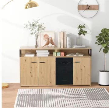 Moderne Buffetkast 150×35×75,9 cm met 3 Deuren en 3 Lades, Huis en Inrichting, Verzenden, Nieuw