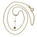 Halsketting - 18 karaat Geel goud - Diamant - Vintage uit, Nieuw