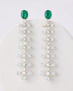Cocktail oorbellen - 14 karaat Geel goud - 3.16ct. tw., Sieraden, Tassen en Uiterlijk, Antieke sieraden