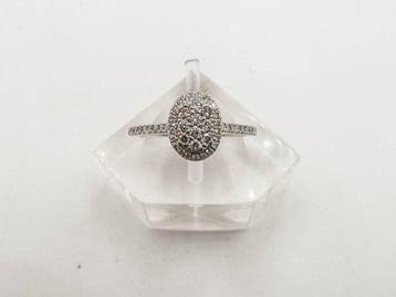 Ring - 18 karaat Witgoud Diamant (Natuurlijk), Sieraden, Tassen en Uiterlijk, Nieuw