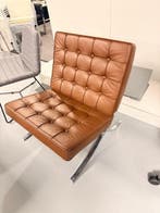 Barcelona fauteuil cognac leer showroommodel, Overige plaatsen, Ophalen of Verzenden, Nieuw zonder verpakking, Stoel