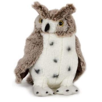 Heunec oehoe uil knuffel - pluche - 20 cm - bruin wit, Verzenden, Nieuw