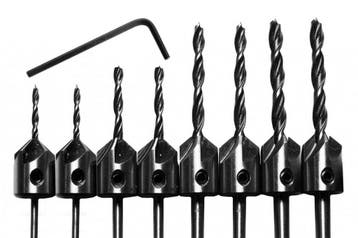 Set van 8 houtboren met verzinkstuk (3-6 mm), Ophalen of Verzenden, Nieuw