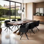 Lona fluwelen draaistoel met dikke vulling - zwart/zwart, Se, Huis en Inrichting, Stoelen, Verzenden, Nieuw