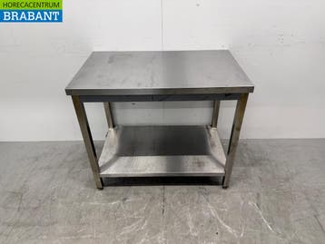 RVS Werktafel met onderschap 100 x 60 x 85,5 cm Horeca, Ophalen of Verzenden, Gebruikt