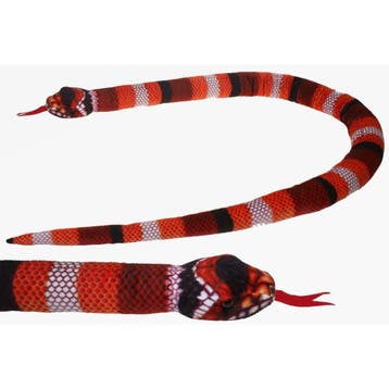 Cornelissen koraal slang knuffel - pluche - rood - 150 cm, Verzenden, Nieuw