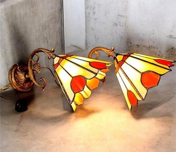 stile Tiffany - Wandkandelaar (2) - Metaal