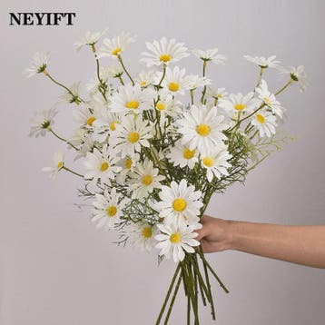 Kunstboeket Margrieten (3/5/10 stuks) - Zijde Kunstbloemen v, Huis en Inrichting, Verzenden, Nieuw