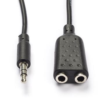 3.5 mm jack splitterkabel | V  M | Nedis | 0.2 meter, Audio, Tv en Foto, Audiokabels en Televisiekabels, Verzenden, Nieuw