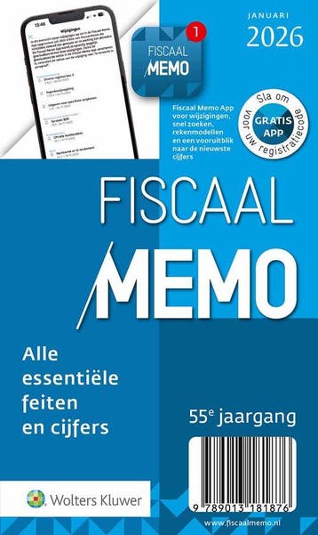 Fiscaal Memo januari 2026 9789013181876, Verzenden, Zo goed als nieuw
