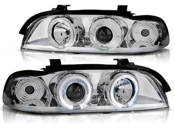Koplampen BMW E39 Angel Eyes chroom, Ophalen of Verzenden, Nieuw