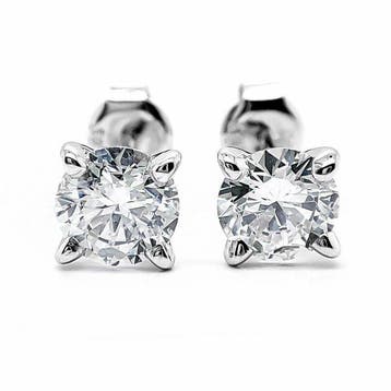 Oorbellen - 14 karaat Witgoud, F-G/SI1 - 1.60ct. tw. Diamant, Nieuw