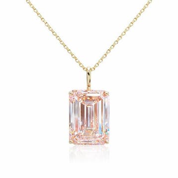 Halsketting - 14 karaat Geel goud - 10.94ct. tw. Roze, Nieuw