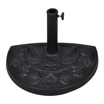vidaXL Parasolvoet halfrond hars, Tuin en Terras, Parasols, Verzenden, Nieuw, Minder dan 1 meter, Parasolvoet
